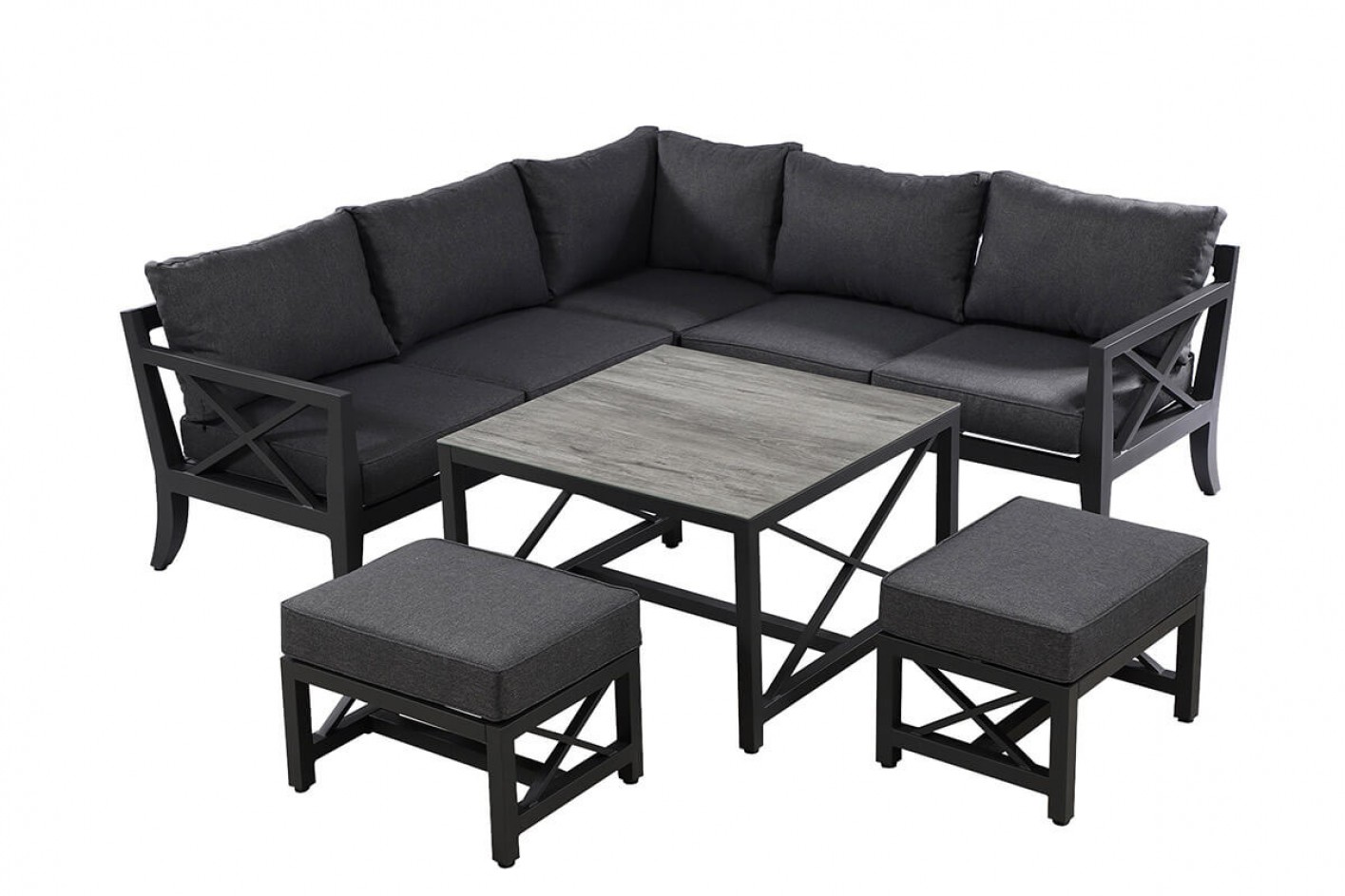 Hartman Sorrento Square Casual Dining Set Aluminium Garden Furniture 