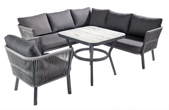 Hartman Hartman Dubai Square Corner Garden Furniture Casual Dining Set Xerix Aluminium Garden Furniture The Garden Furniture Company