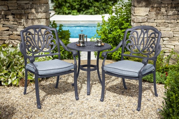 Hartman capri bistro set in antique grey sale