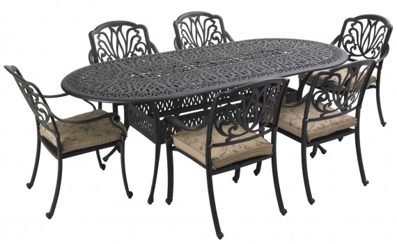 Hartman Hartman Amalfi 6 Seat Oval Garden Furniture Set Antique