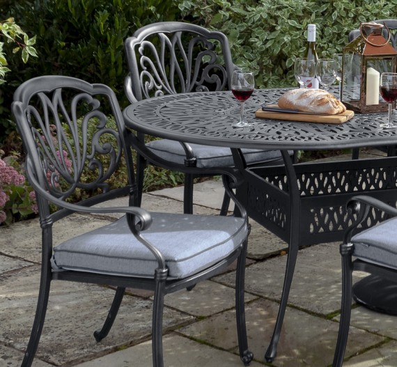 Hartman Hartman Amalfi 6 Seat Oval Garden Furniture Set Antique