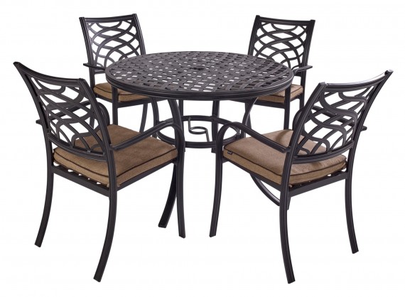 Hartman Hartman Rimini 4 Seat Round Garden Furniture Set Bronze