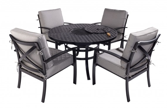 spoel Eigen Houden Hartman Hartman Jamie Oliver 4 Seat Fire Pit Garden Furniture Set - Riven  Contemporary Jamie Oliver Garden Furniture | The Garden Furniture Company