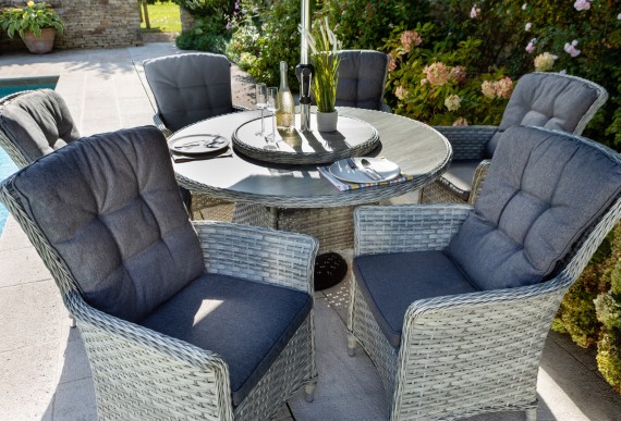 Hartman Hartman Heritage Tuscan 6 Seat Round Garden Furniture Set - Ash