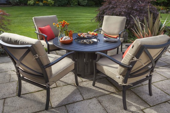 Hartman Hartman Emberglow 4 Seat Gas Firepit Garden